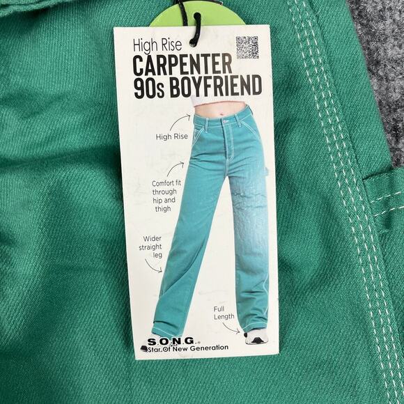 NWT Women's S.O.N.G. Vibrant Green Straight Leg Pants with Classic Fit - Picture 2 of 11
